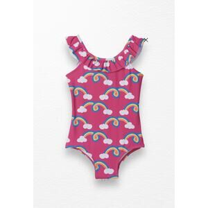 NWT Hatley Rainbow Ruffle Swimsuit, Size 2